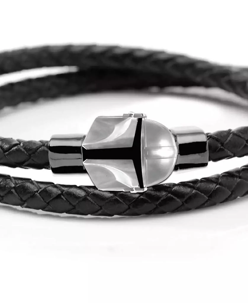 商品Cufflinks Inc.|Men's Star Wars Mandalorian Helmet Double Wrap Bracelet,价格¥704,第2张图片详细描述