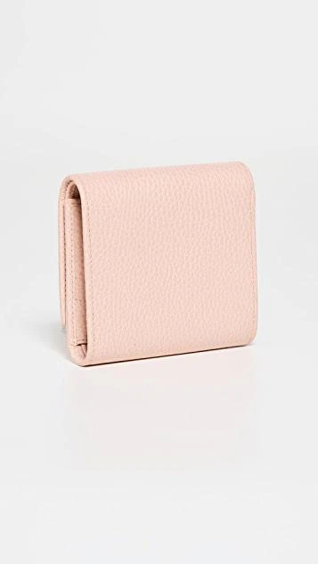 商品[二手商品] What Goes Around Comes Around|Gucci 粉色皮革 Gg Marmont 紧凑钱包,价格¥3414,第2张图片详细描述