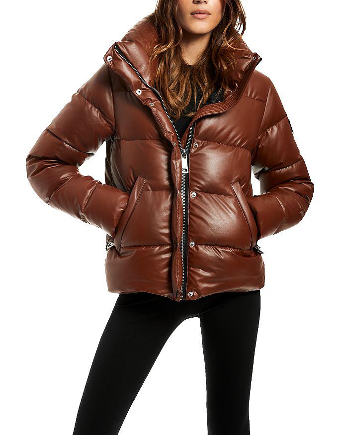 Isabel Faux Leather Puffer Coat商品第3张图片规格展示