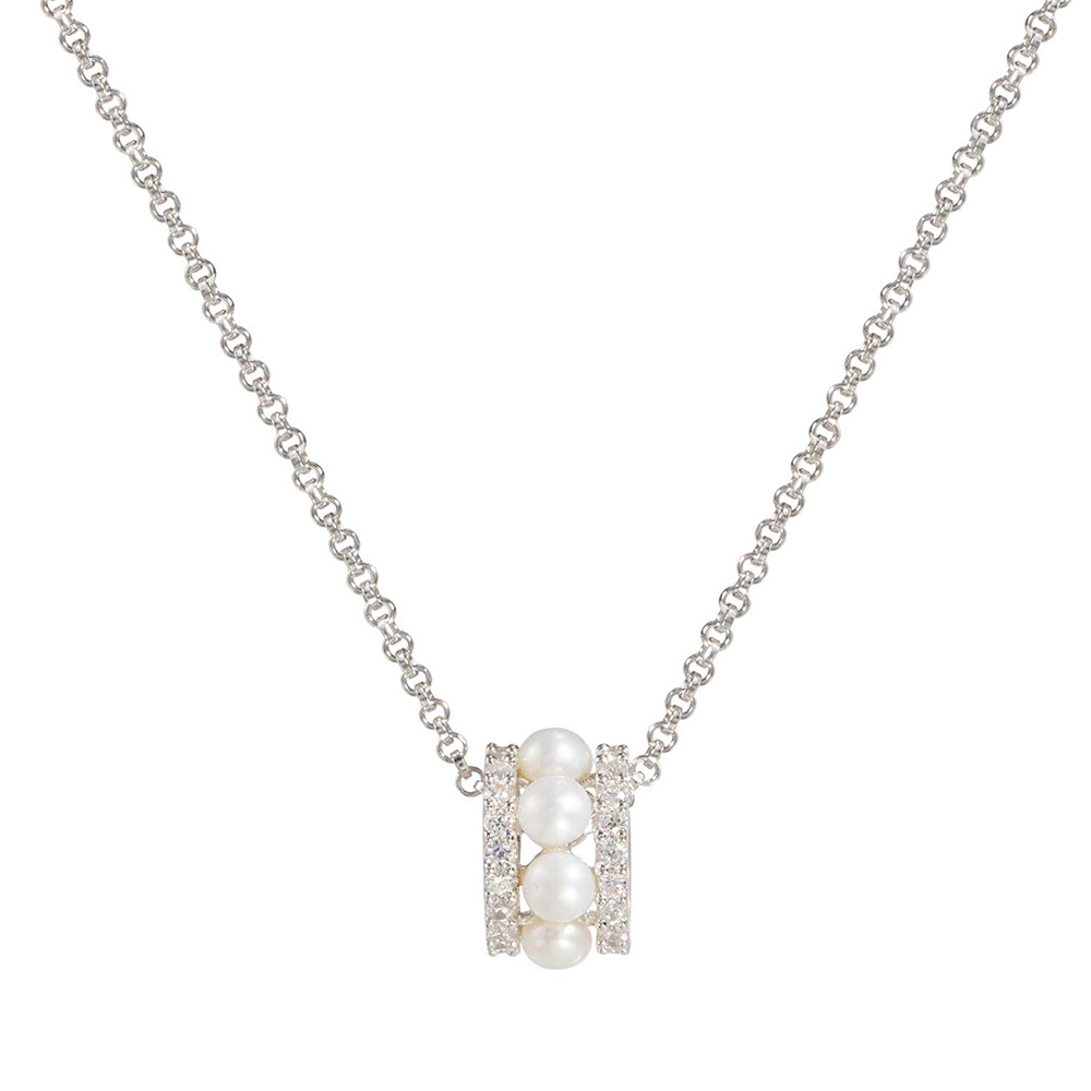 商品[国内直发] apm Monaco|APM MONACO 女士白色小蛮腰珍珠项链 AC5177XPL,价格¥754,第1张图片