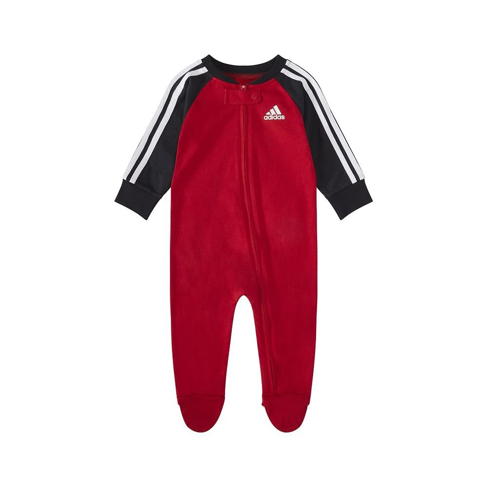 商品Adidas|Baby Boys Long Sleeve Zipper Raglan Footed Coverall,价格¥90,第1张图片