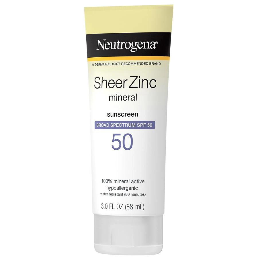 商品Neutrogena|Sheer Zinc Sunscreen Lotion SPF 50,价格¥63,第2张图片详细描述