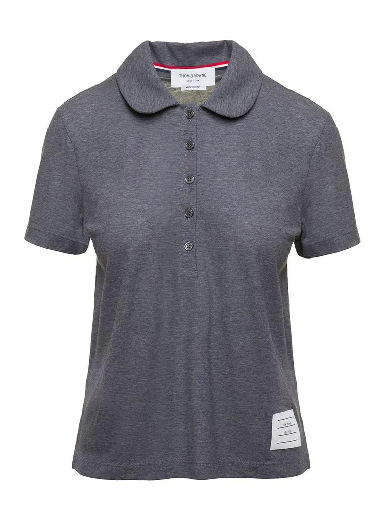 商品Thom Browne|Thom Browne Logo Tag Short-Sleeved Polo Shirt,价格¥2279,第1张图片