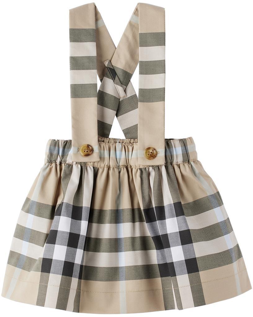 商品Burberry|Baby Beige Check Bodysuit & Skirt Set,价格¥2104,第6张图片详细描述