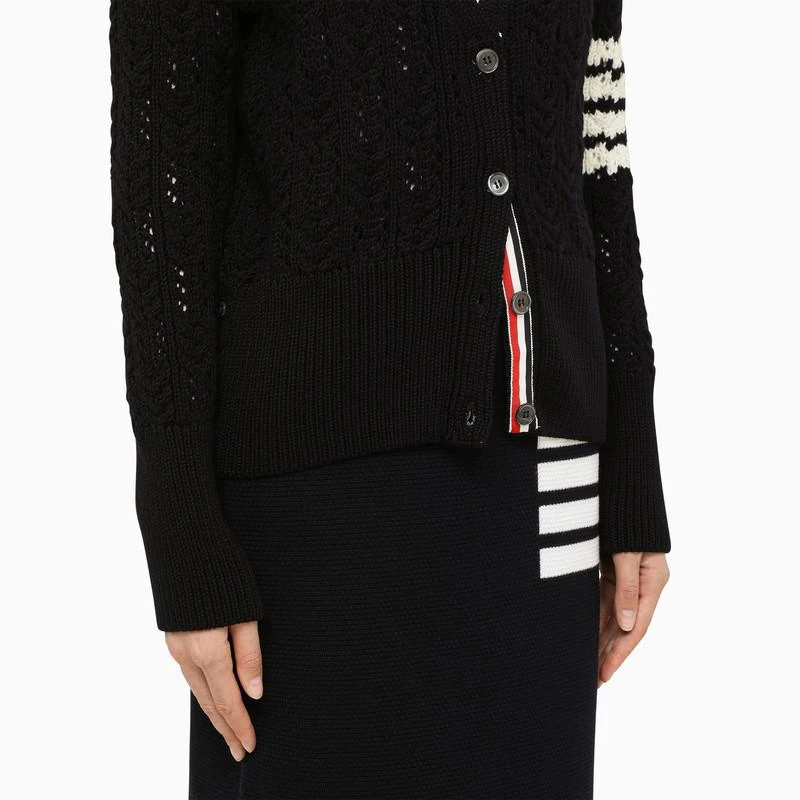 商品Thom Browne|Blue openwork wool cardigan,价格¥7244,第4张图片详细描述