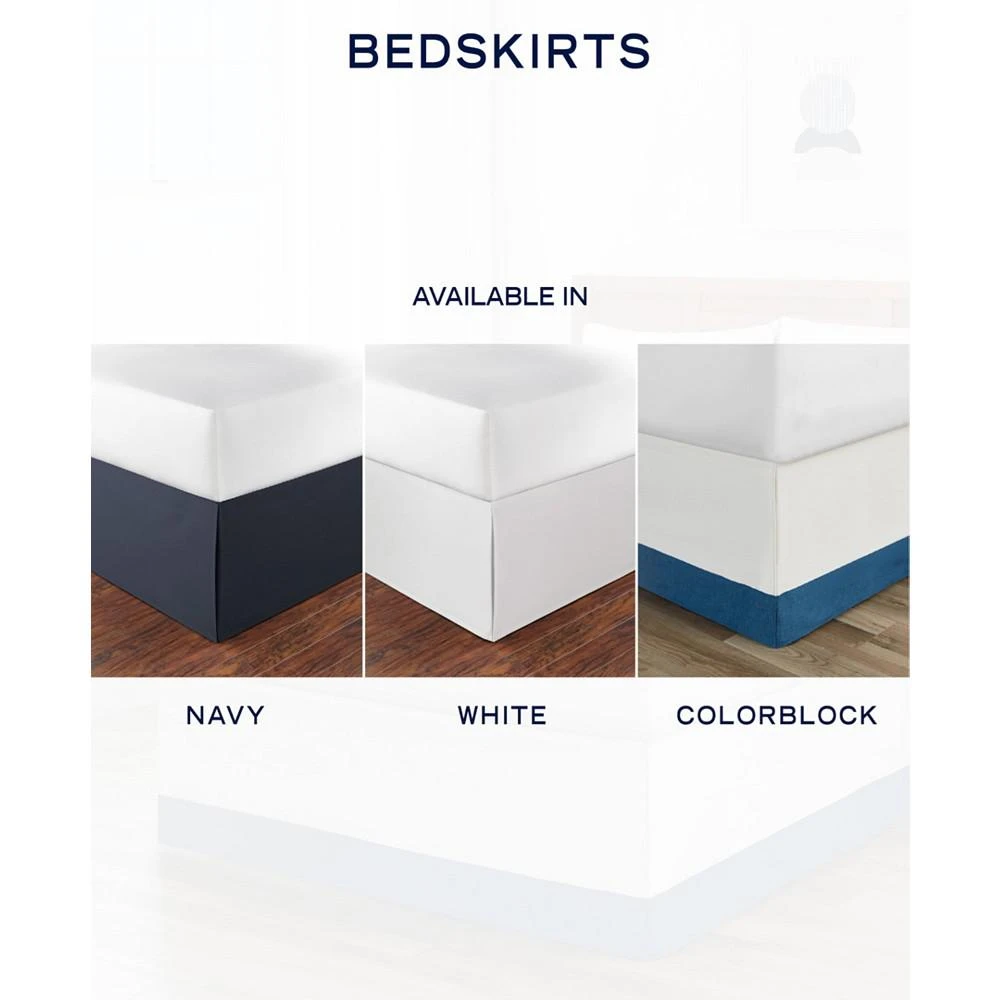 商品Nautica|CLOSEOUT! Colorblock Tailored Bed Skirt,价格¥301,第4张图片详细描述