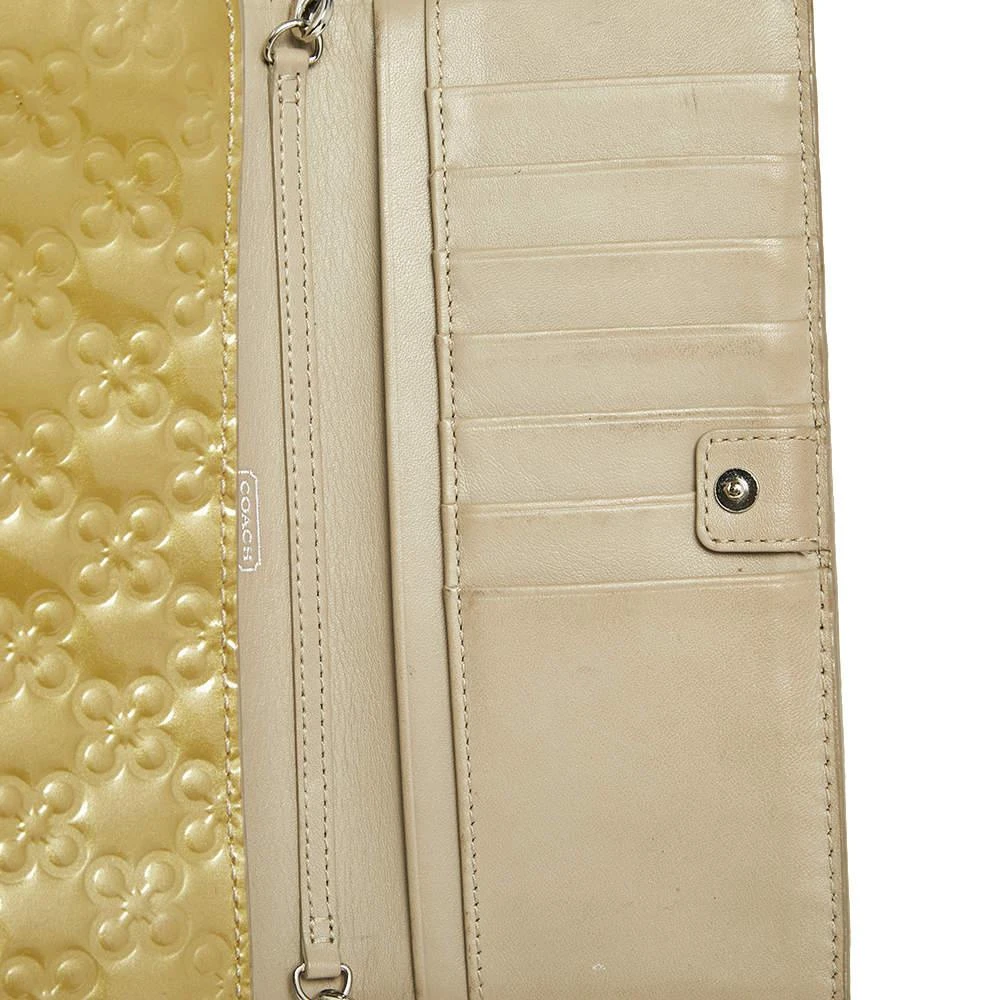 Coach Olive Green Patent Leather Continental Wallet on Chain 商品