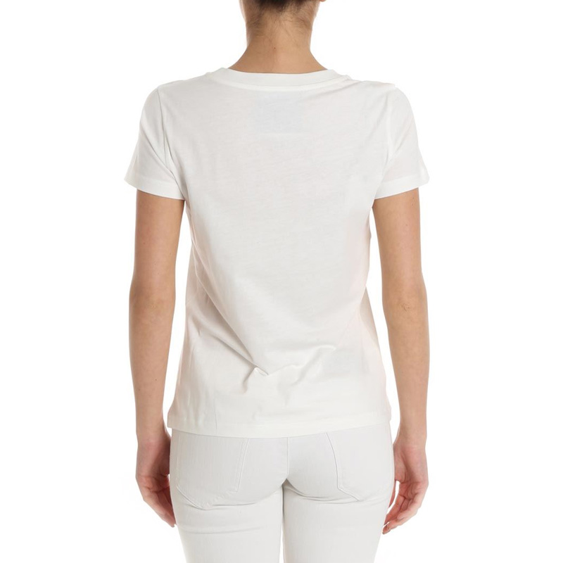 Moschino 莫斯奇诺 女士白色纯棉T恤 EA0707-0540-1001商品第4张图片规格展示