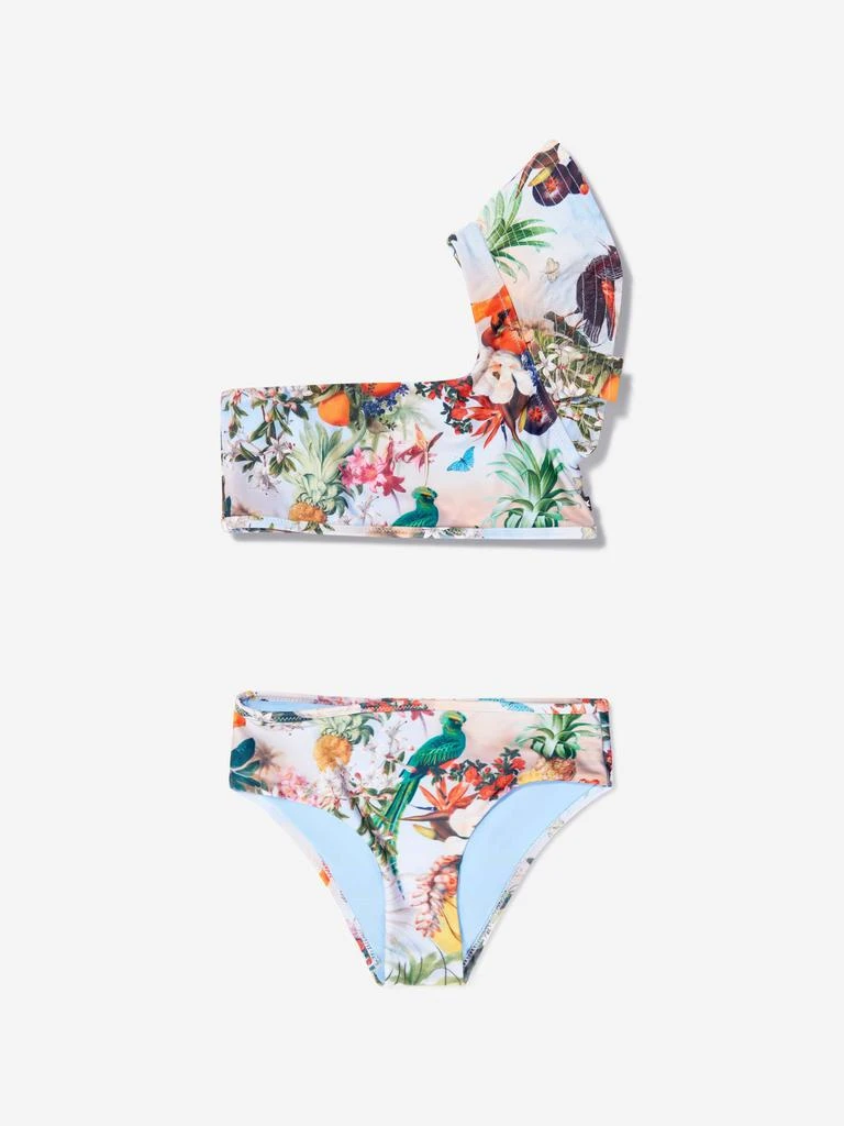 商品MOLO|Molo Girls Tropical Nola Asymmetrical Bikini In Multicolour,价格¥267,第1张图片