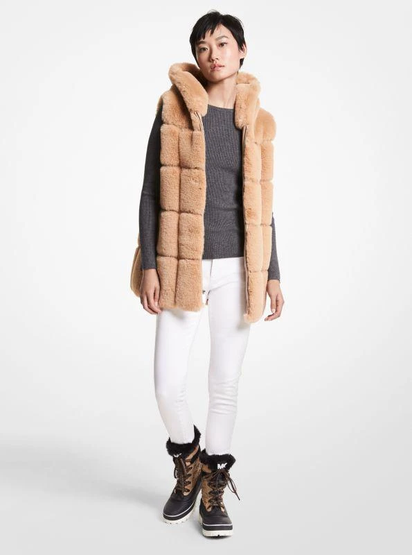 商品Michael Kors|Quilted Faux Fur Hooded Vest,价格¥827,第1张图片