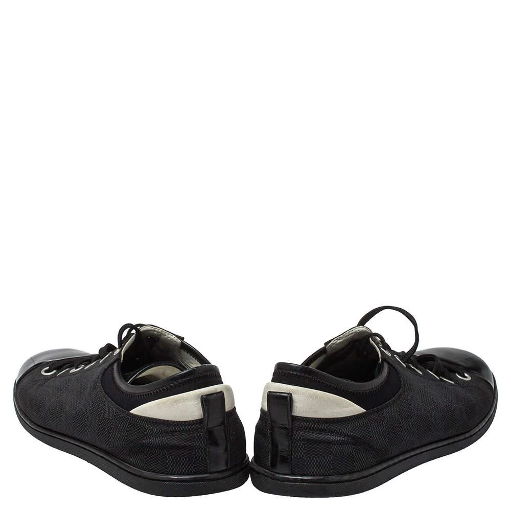 商品[二手商品] Louis Vuitton|Louis Vuitton Black/Grey Graphite Damier Nylon And  Leather Cap Toe Low Top Sneakers Size 42,价格¥2599,第5张图片详细描述