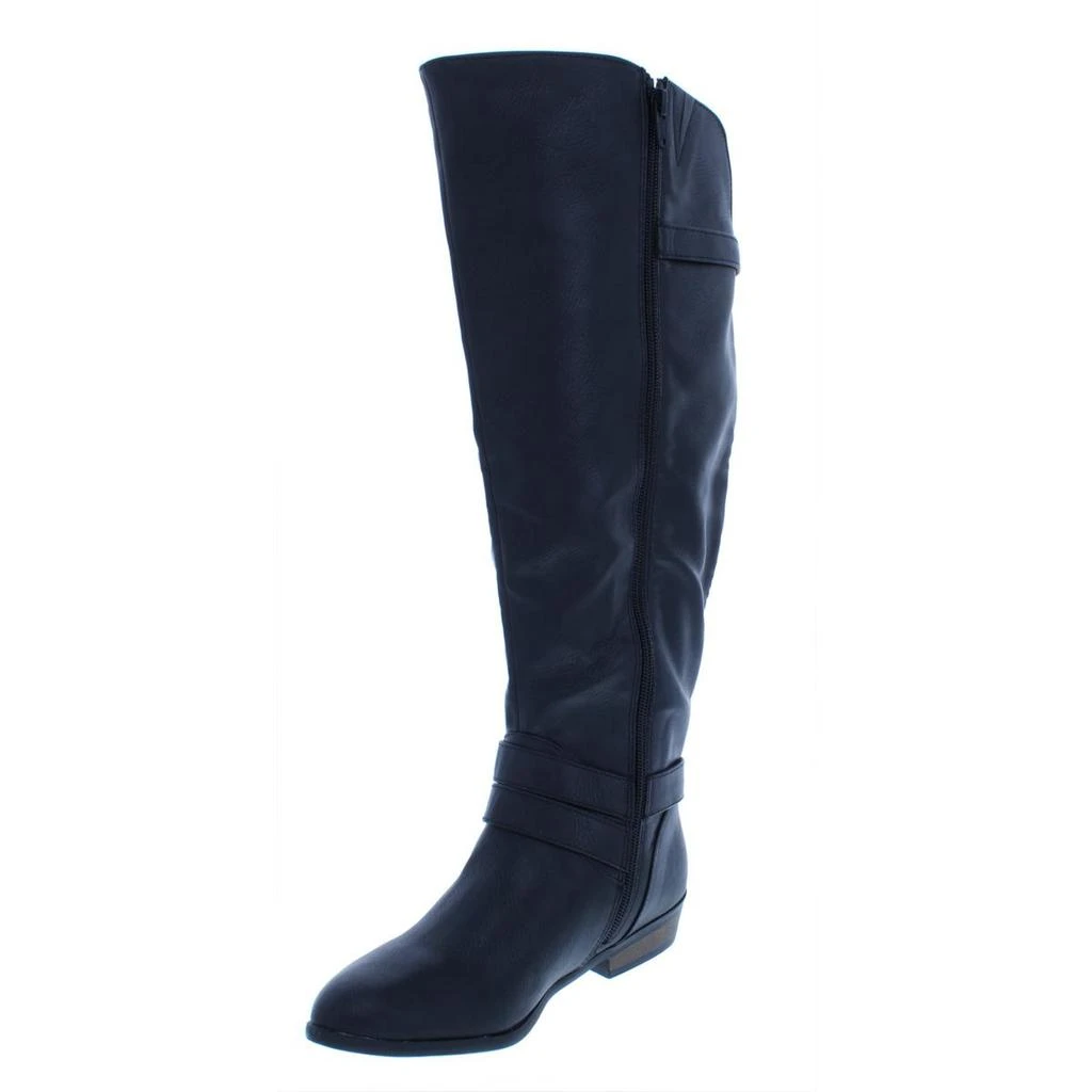商品Material Girl|Material Girl Womens Carleigh Wide Calf Faux Leather Riding Boots,价格¥107,第2张图片详细描述