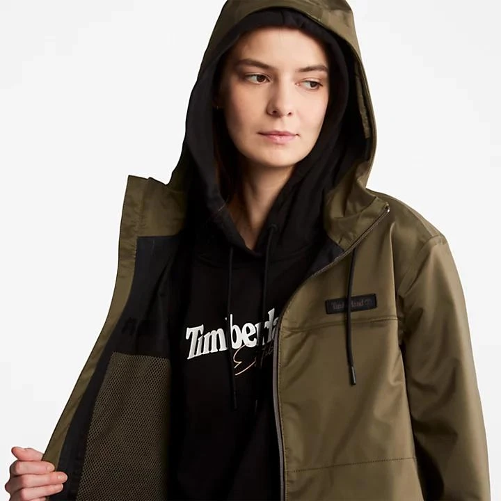Waterproof Mid-length Parka for Women in Dark Green 商品