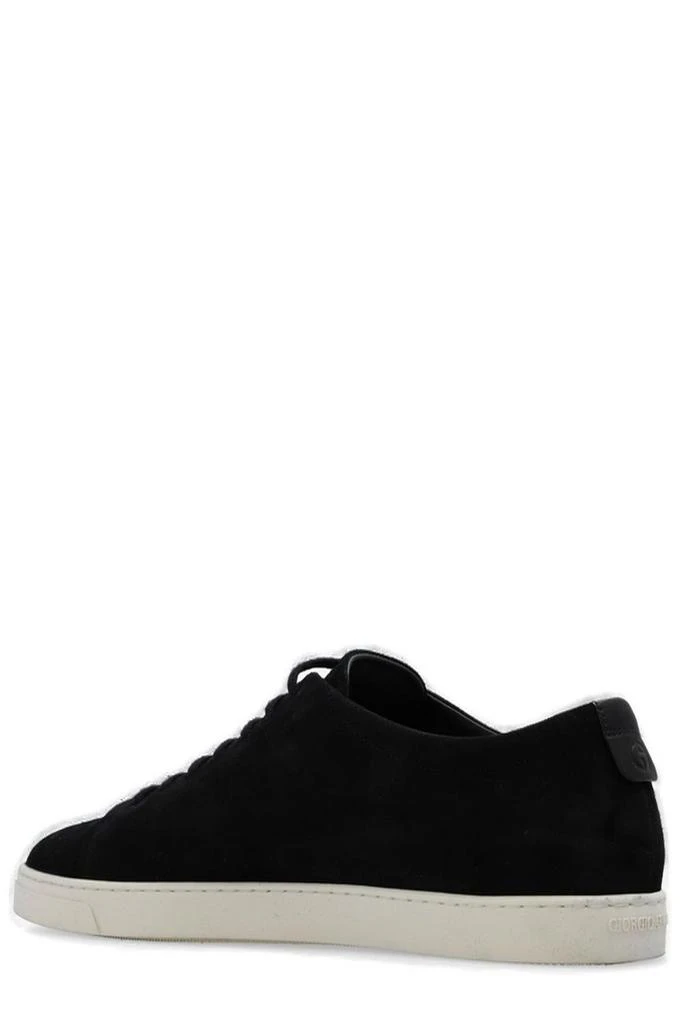 商品Giorgio Armani|Giorgio Armani Logo Embossed Lace-Up Sneakers,价格¥4349,第3张图片详细描述