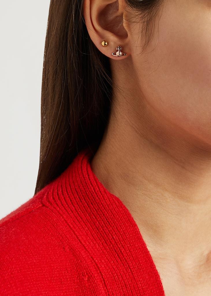 商品Vivienne Westwood|Lorelei rose gold-tone orb stud earrings,价格¥489,第5张图片详细描述