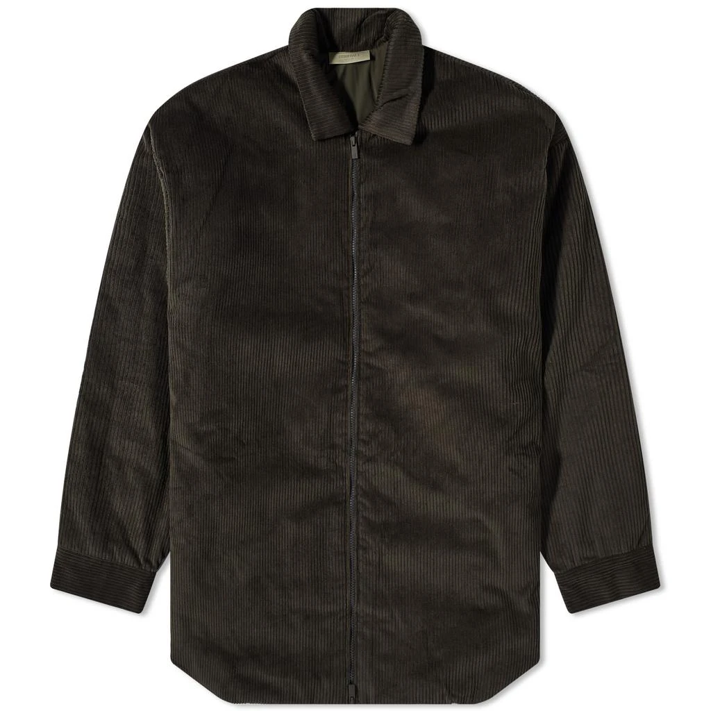 商品Essentials|Fear of God Essentials Corduroy Shirt Jacket - Off-Black,价格¥1249,第1张图片