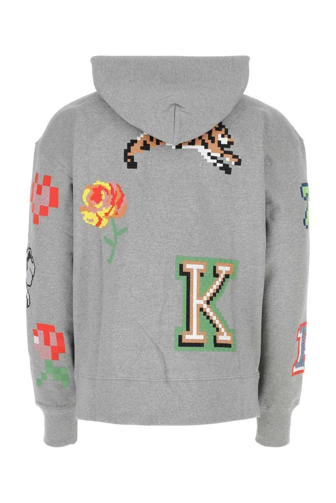 商品Kenzo|Kenzo All-Over Pixel Embroidered Oversized-Fit Hoodie,价格¥2150,第2张图片详细描述