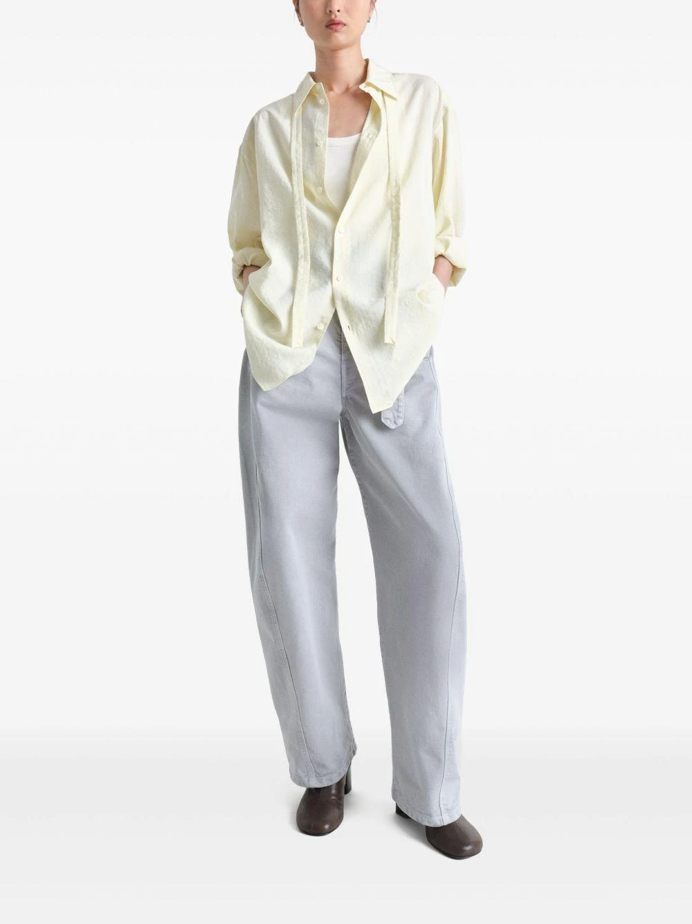 商品Lemaire|Lemaire 女士衬衫 SH1051LF1308222 白色,价格¥5442,第5张图片详细描述