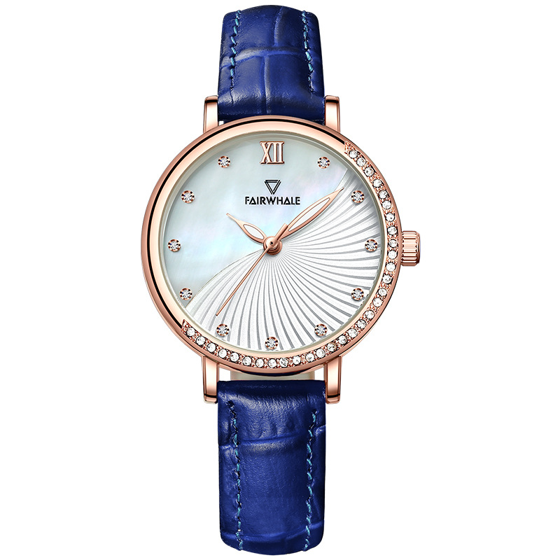 马克华菲品牌手表镶钻贝母表盘时尚女士石英表商品第9张图片规格展示