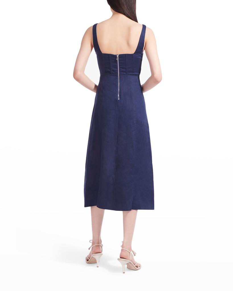 Rome Sleeveless Linen Midi Dress商品第3张图片规格展示