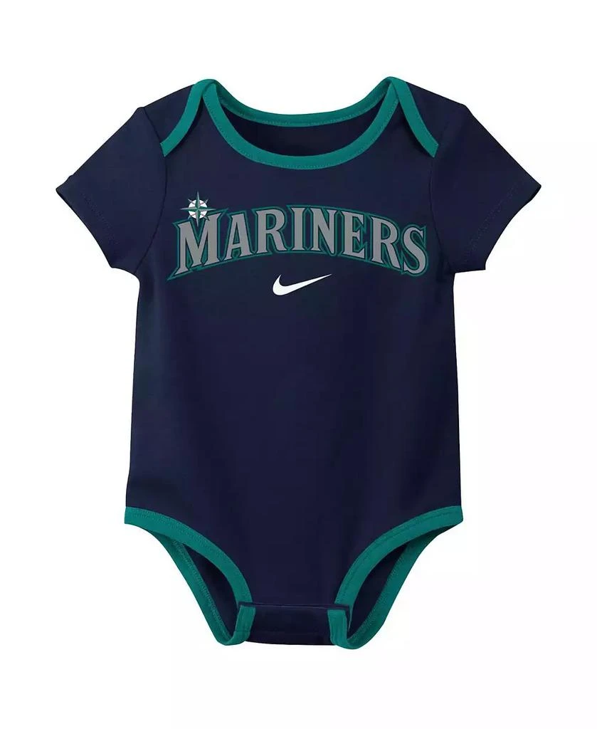 商品NIKE|Baby Boys and Girls Seattle Mariners Three-Pack Bodysuit Set,价格¥277,第2张图片详细描述