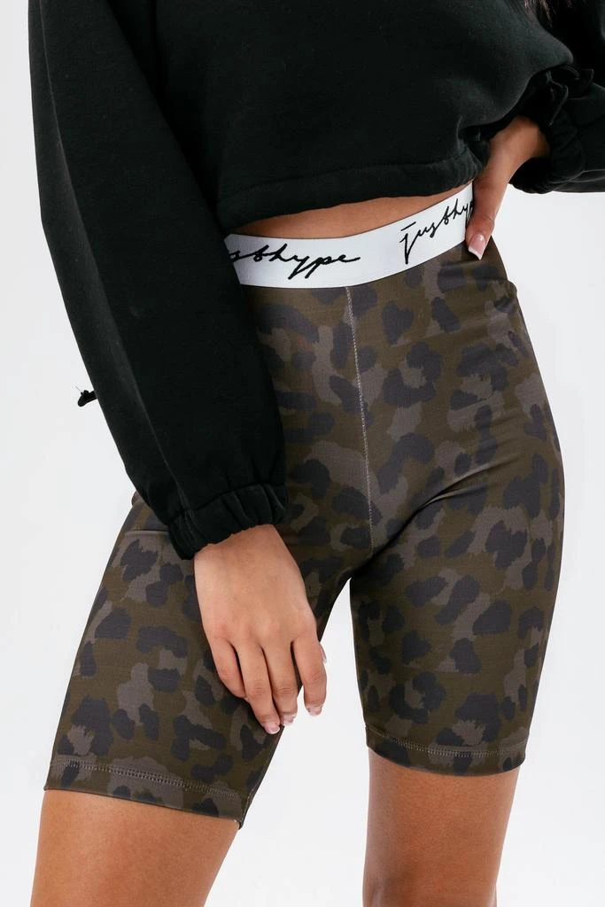 商品HYPE WOMENS|HYPE WOMENS BROWN CHOC LEOPARD TAPE CYCLING SHORTS,价格¥108,第4张图片详细描述