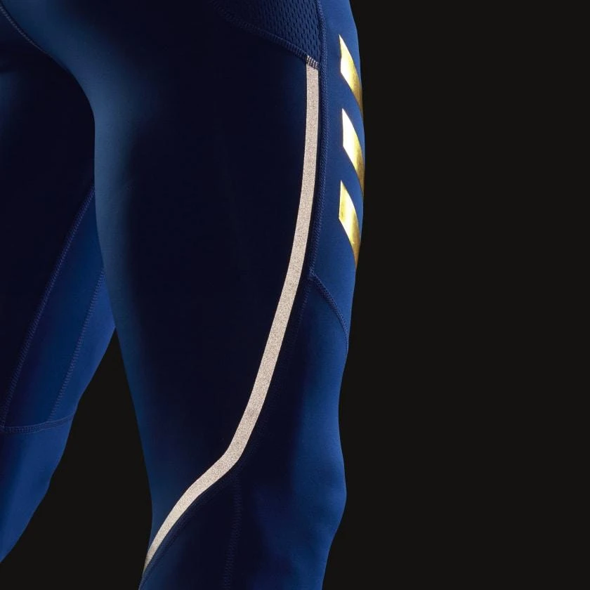 商品Adidas|Men's adidas Boston Marathon Saturday Reflective Long Tights,价格¥378,第5张图片详细描述