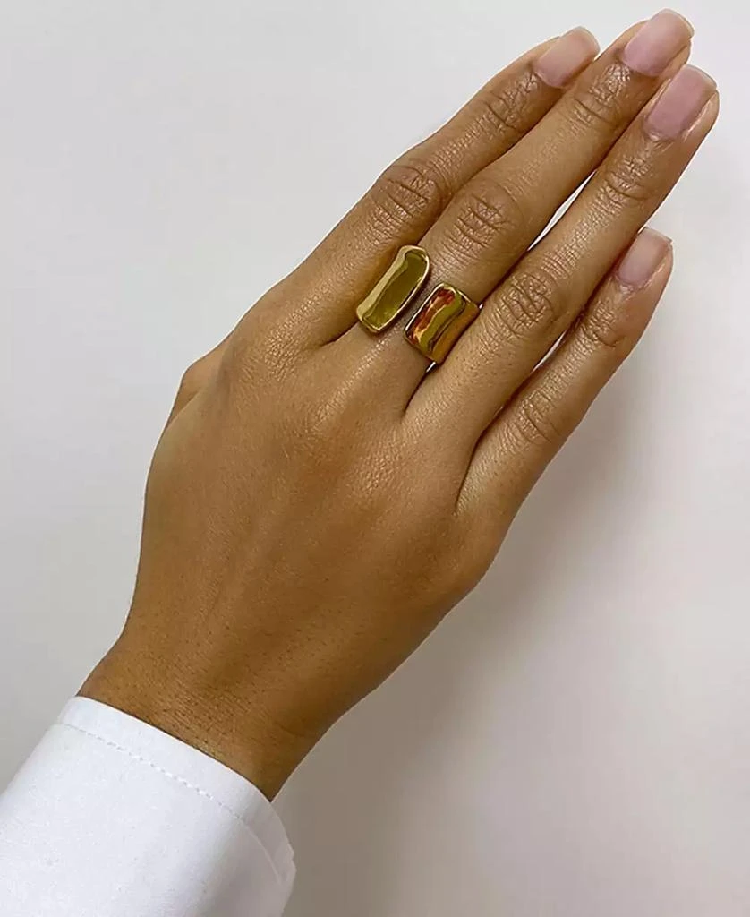 商品ADORNIA|14K Gold Plated Tall Open Band Ring,价格¥264,第2张图片详细描述