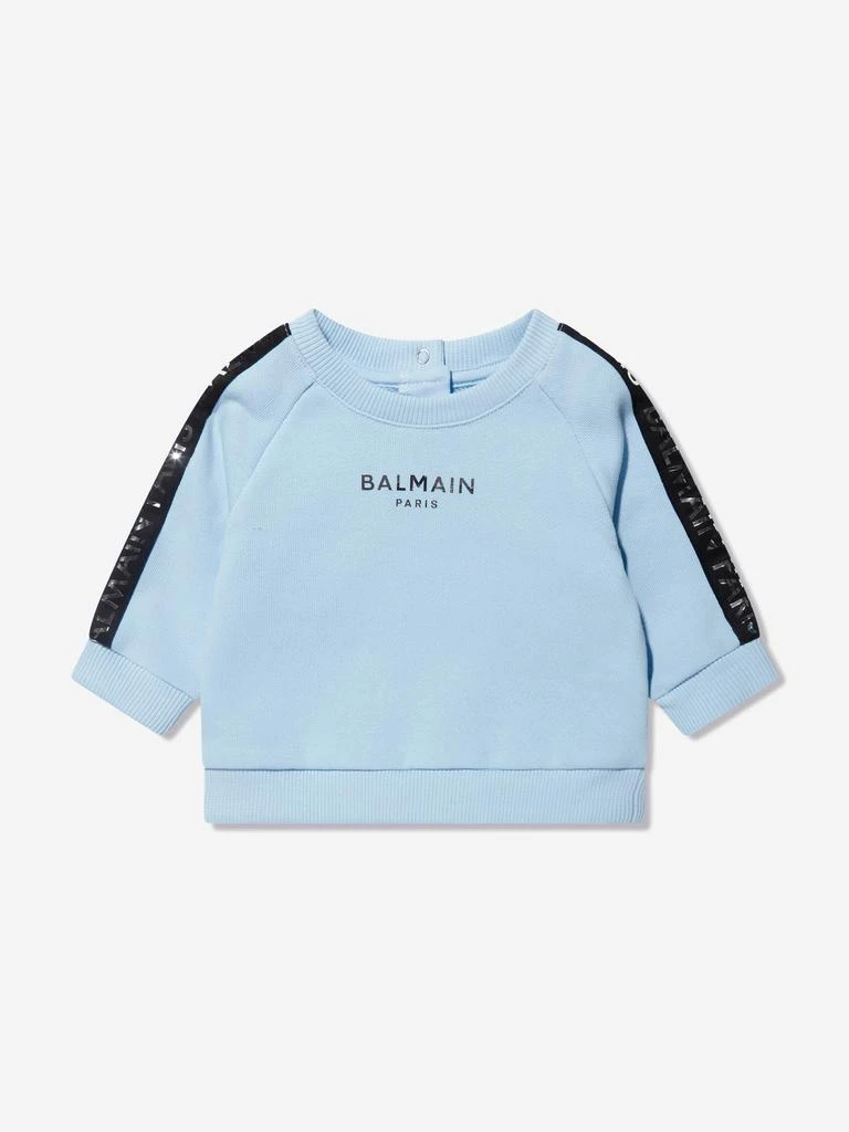 商品Balmain|Balmain Baby Boys Logo Sweatshirt in Blue,价格¥898,第1张图片