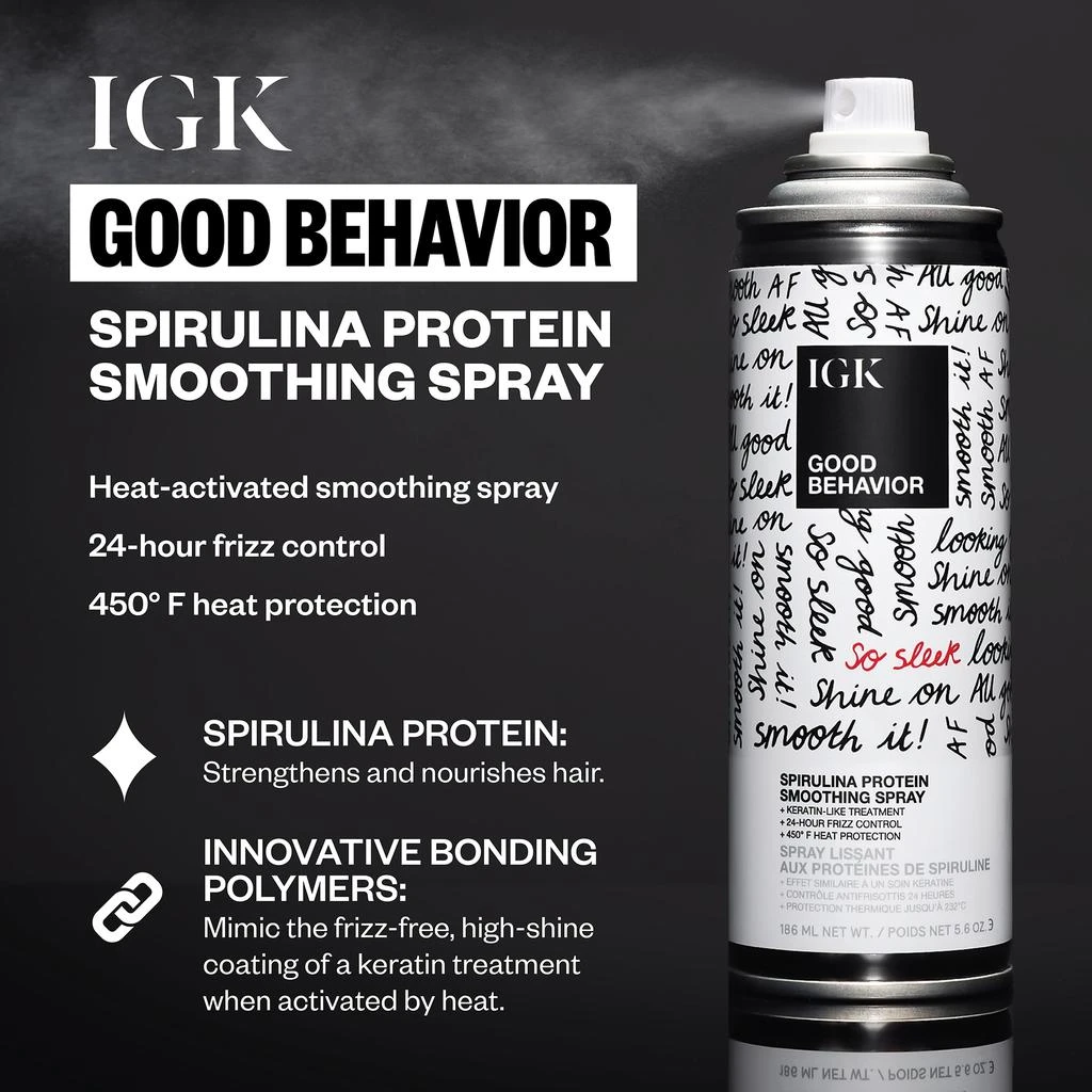 商品IGK|IGK Good Behavior Spirulina Protein Smoothing Spray 165ml,价格¥279,第3张图片详细描述