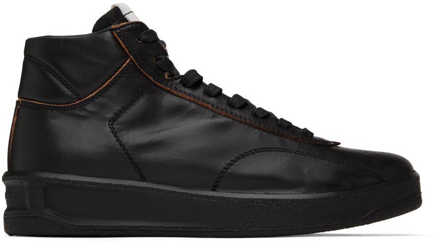 商品Jil Sander|Black Lace-Up Sneakers,价格¥3807,第1张图片