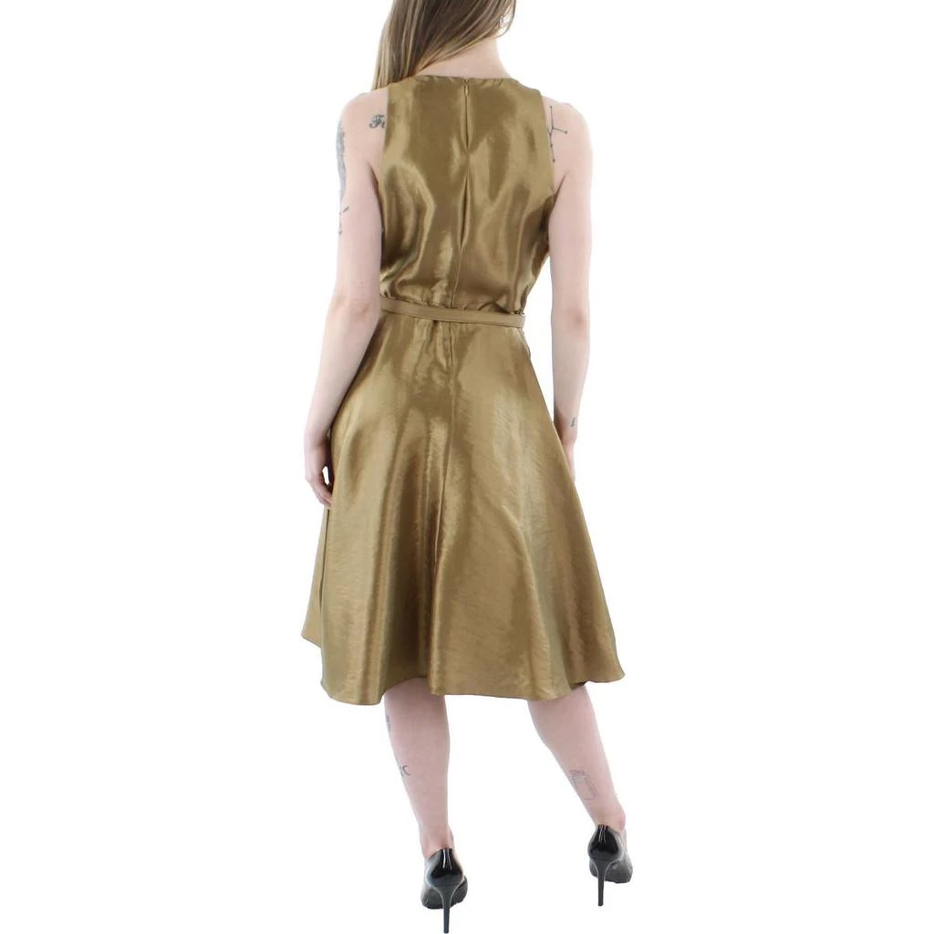 商品Ralph Lauren|Womens Metallic Knee-Length Mini Dress,价格¥954,第2张图片详细描述