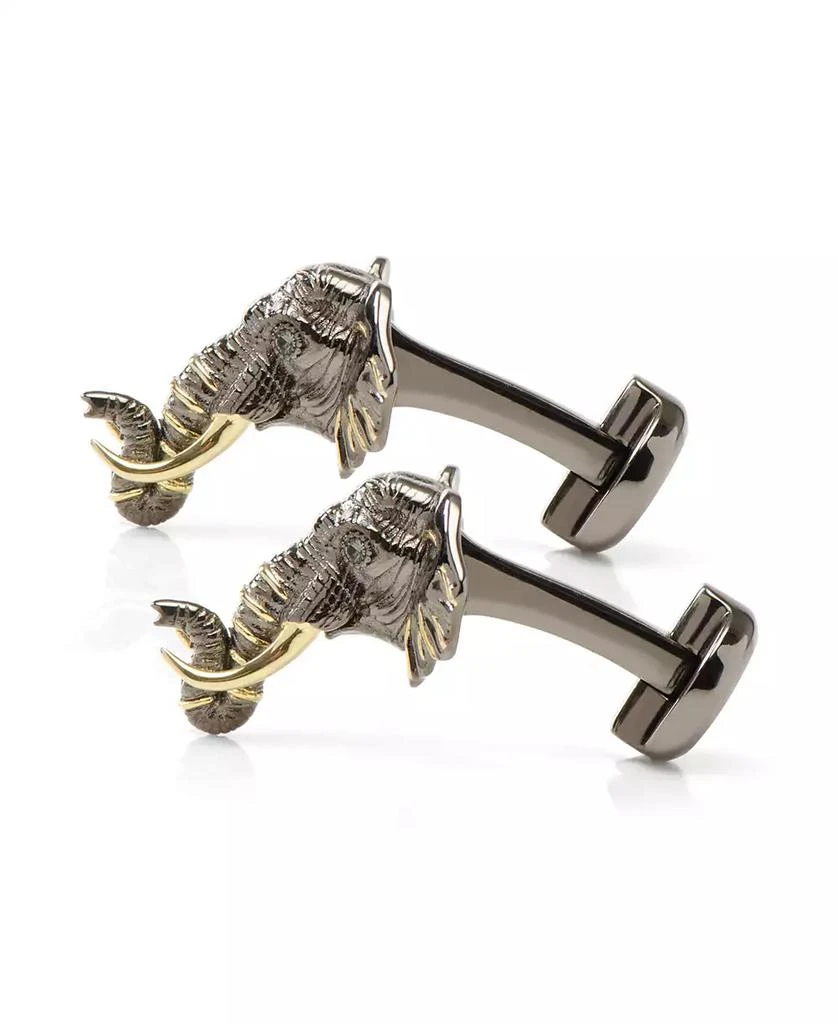 商品Ox and Bull Trading Co.|Men's 14K Gold Elephant Cufflinks,价格¥2618,第3张图片详细描述