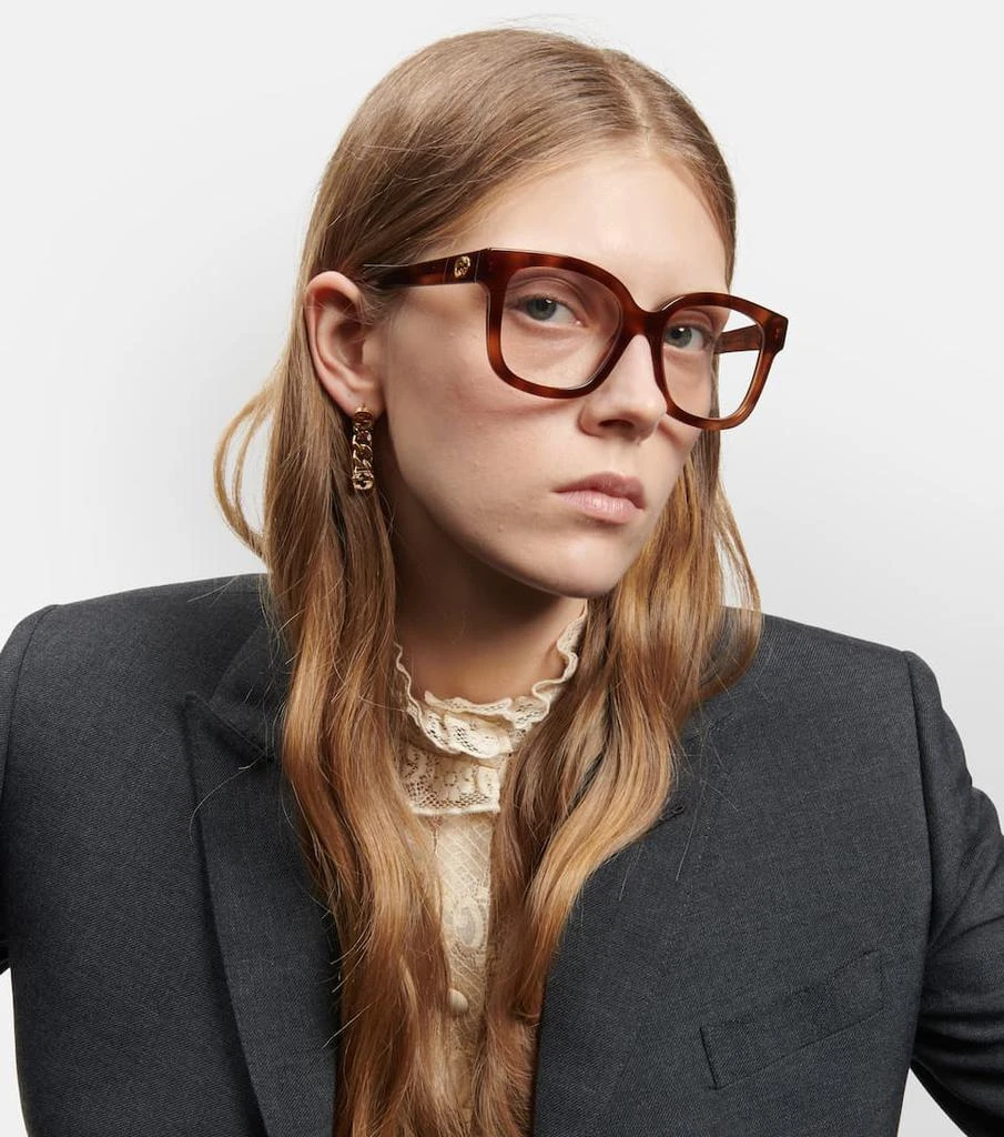 商品Gucci|玳瑁色眼镜,价格¥2691,第3张图片详细描述