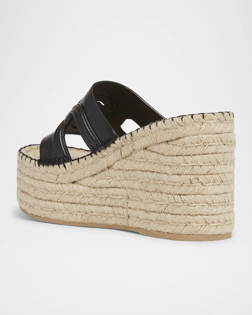 商品Versace|Medusa Leather Espadrille Wedge Mules,价格¥5984,第2张图片详细描述