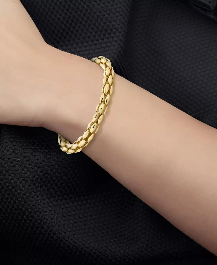 商品Macy's|Turbo Link Bangle Bracelet in 14k Gold-Plated Sterling Silver,价格¥1001,第2张图片详细描述