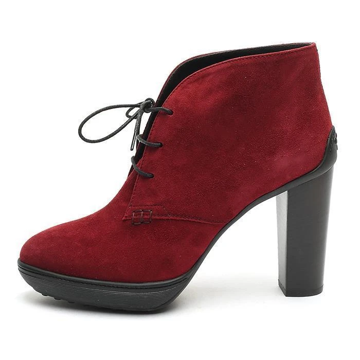 商品Tod's|Ladies Suede Boots in Dark Cherry,价格¥1175,第1张图片