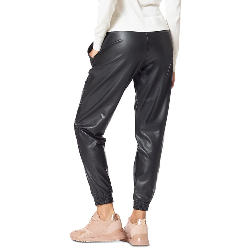 商品Hue|Women's High-Rise Faux-Leather Jogger Pants,价格¥203,第2张图片详细描述