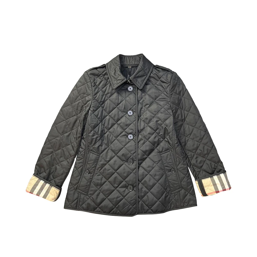 商品[国内直发] Burberry|BURBERRY 女士黑色短款棉服 8053045,价格¥6224,第1张图片