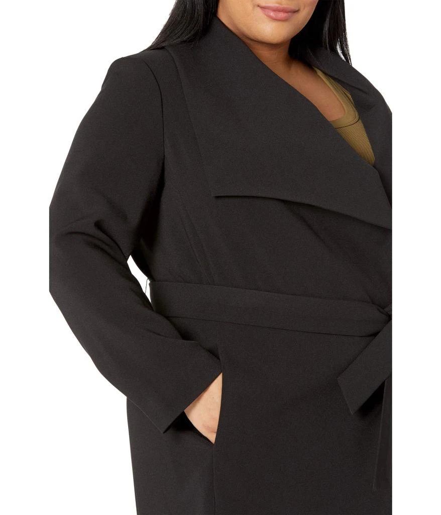 商品Ralph Lauren|Plus Size Front Wrap Crepe Dress Coat,价格¥708,第3张图片详细描述