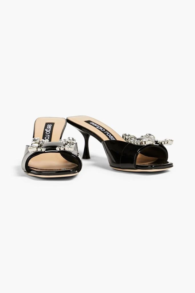 商品Sergio Rossi|Crystal-embellished patent-leather mules,价格¥3864,第2张图片详细描述