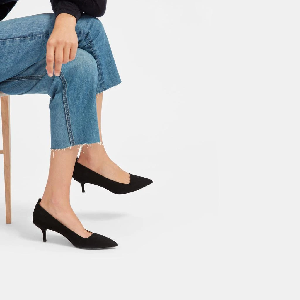 商品Everlane|The Editor Heel 100%意大利麂皮猫跟鞋,价格¥1223,第5张图片详细描述