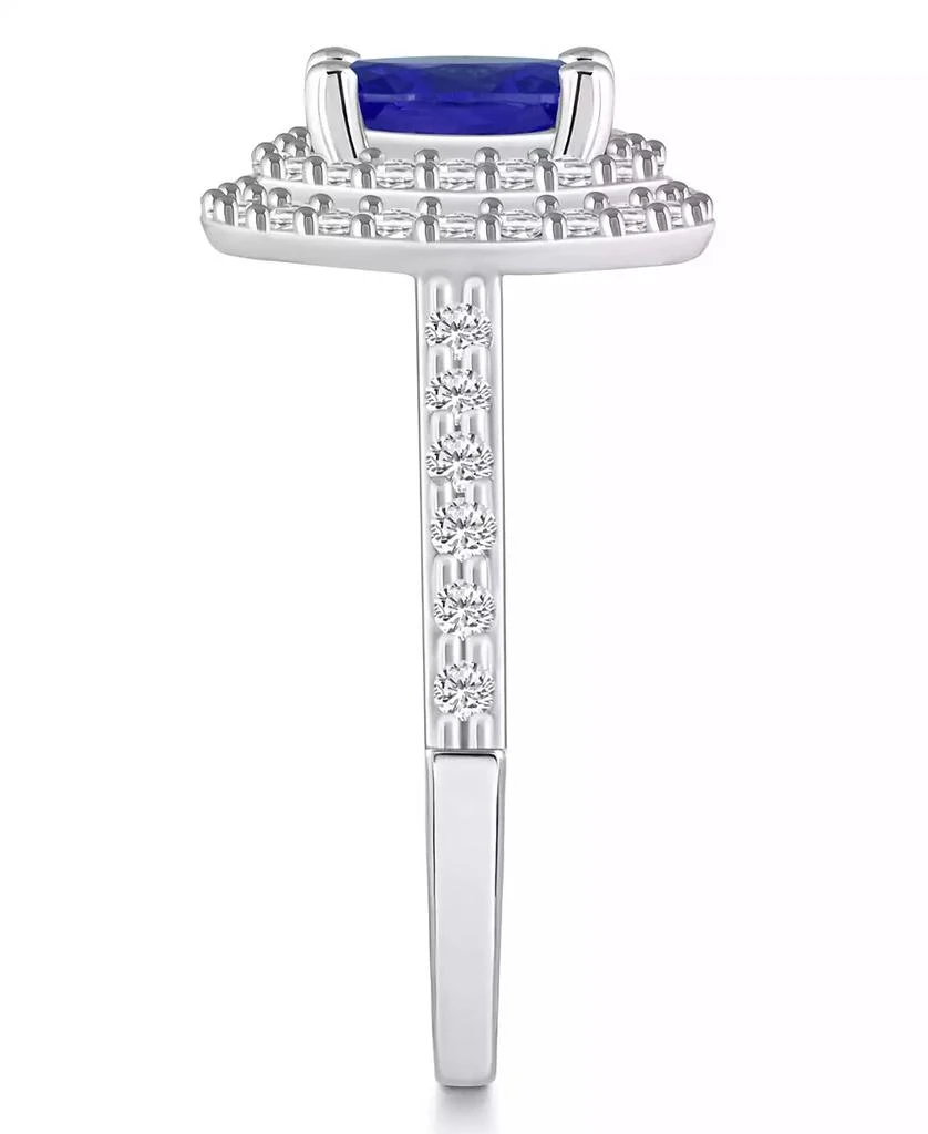 商品Macy's|Tanzanite (1-1/4 ct. t.w.) & Diamond (5/8 ct. t.w.) Oval Double Halo Ring in 14k Gold,价格¥16539,第4张图片详细描述