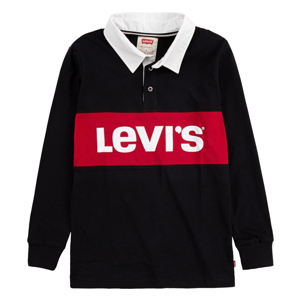 商品Levi's|Boys Long Sleeve Box Tab Rugby T-Shirt,价格¥31,第3张图片详细描述