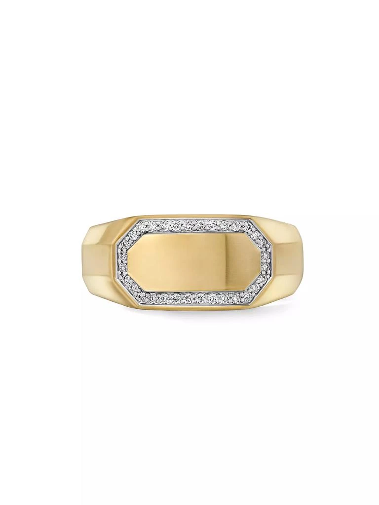 商品David Yurman|Streamline Cigar Band Ring in 18K Yellow Gold, 10.5MM,价格¥31467,第3张图片详细描述