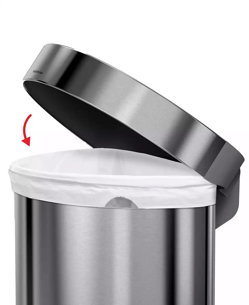 商品simplehuman|45L Semi-Round Trash Can,价格¥769,第5张图片详细描述