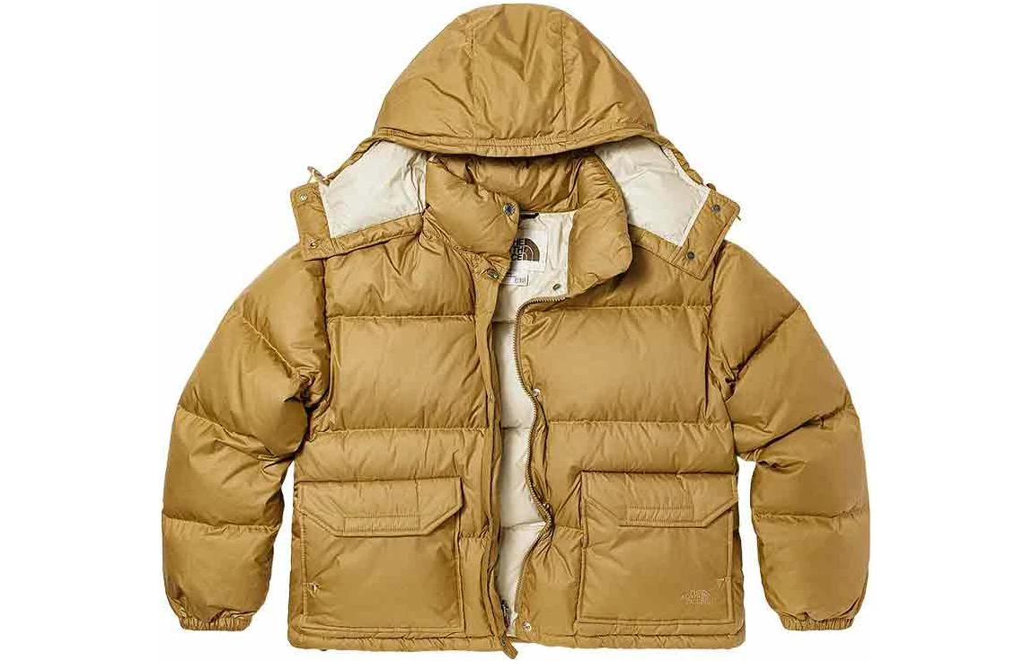 商品[国内直发] The North Face|北面 品牌Logo印花户外运动休闲连帽面包羽绒服 女款 卡其色,价格¥1963,第1张图片