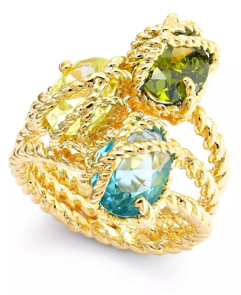 商品Charter Club|Stone Trio Rope Ring in Gold Plate, Created for Macy's,价格¥105,第1张图片