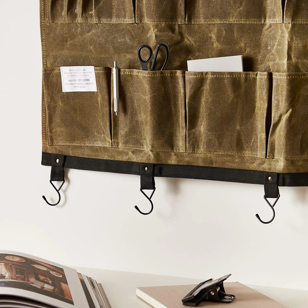 商品Post General|Post General Waxed Canvas Wall Pocket - Large,价格¥408,第5张图片详细描述