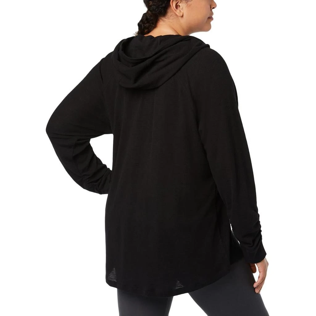 商品Calvin Klein|Plus Womens Zip-Up Ruched Hoodie,价格¥286,第2张图片详细描述